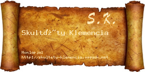 Skultéty Klemencia névjegykártya